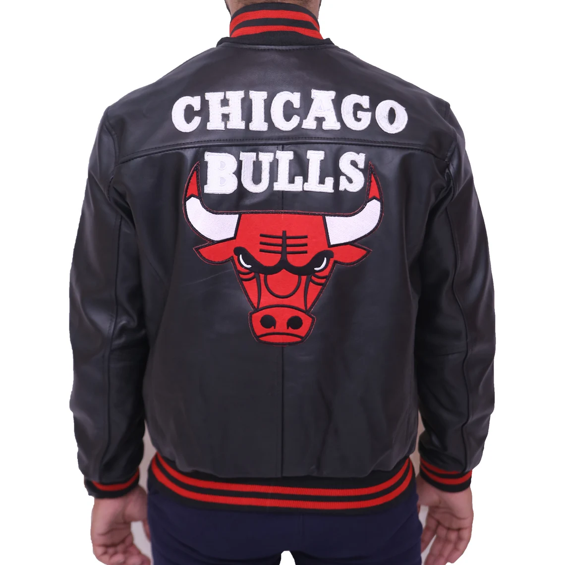 NBA Chicago Bulls Jacket With Back Spell Out