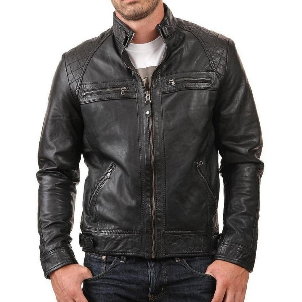Classic Black Leather Jacket for Men – Musheditions